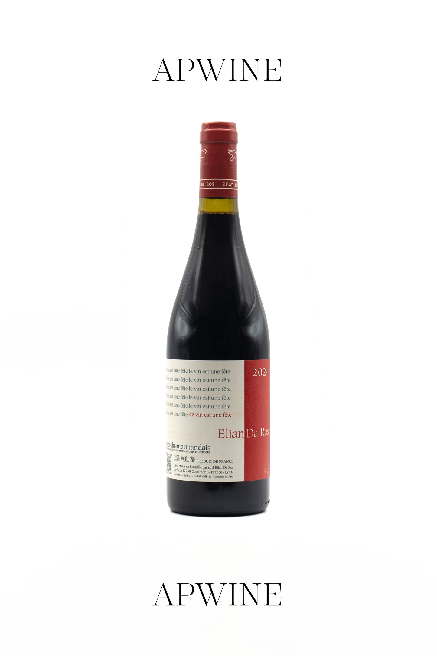 Domaine Elian DA ROS, IGP Côtes du Marmandais Rouge "Le Vin est une Fête" 2024